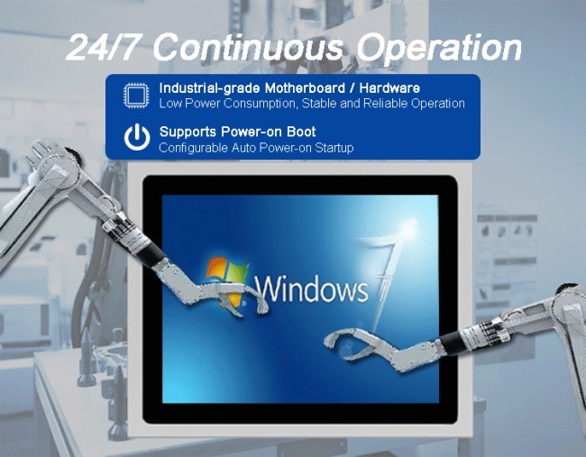 21.5 Inch LCD Industrial Monitor Ip65 Panel Wall Mount Embedded Capacitive Touch Screen Rear-mount Display Terminals