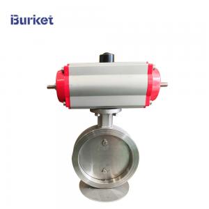 Buy cheap XYPSB80 PN16 Pneumatic Aluminum alloy cylinder actuator Control Wafer Metal seal Butterfly valve product