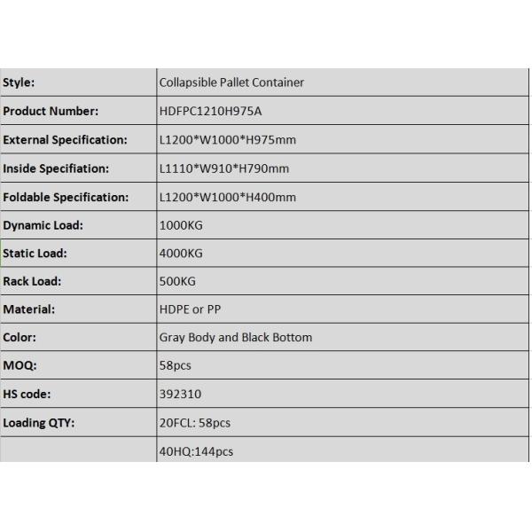 cheap large foldable collapsible plastic pallet box bulk container collaps plastic pallet box