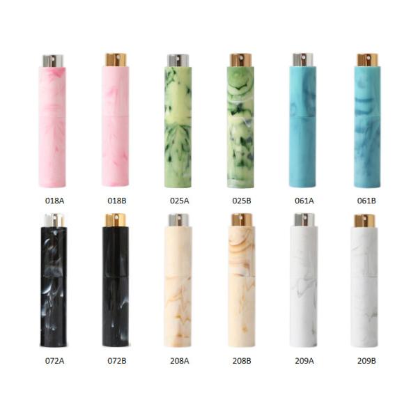 Wooden small Twist And Spritz Atomiserbottle inner glass vial with top aluminum Sprayer