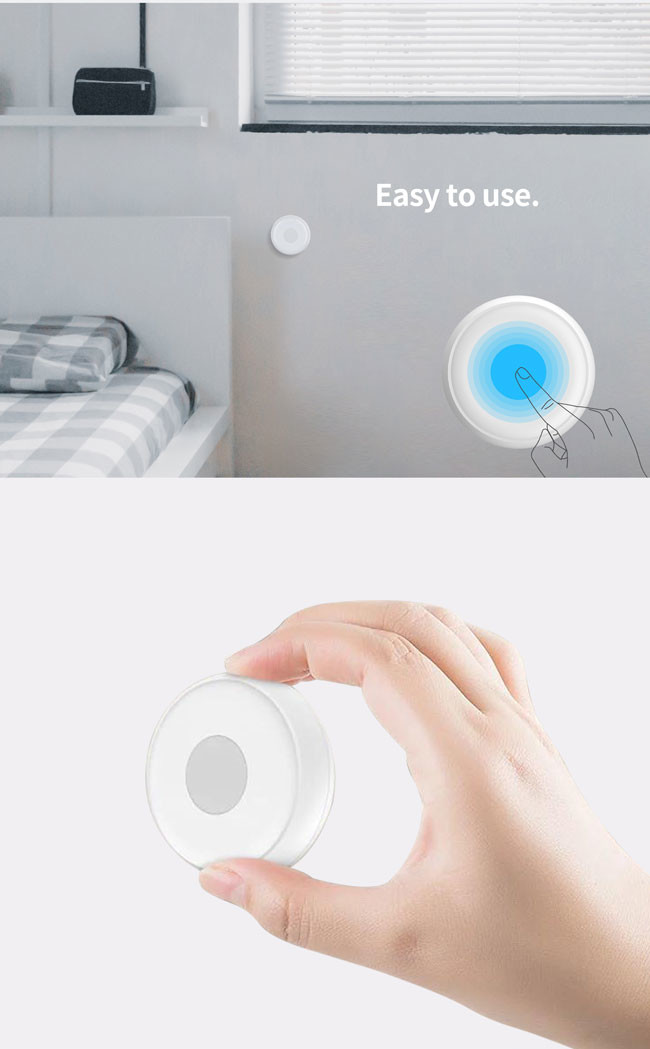 Tuya Wireless Smart Emergency Button FCC For Elderly Monitoring Assistance