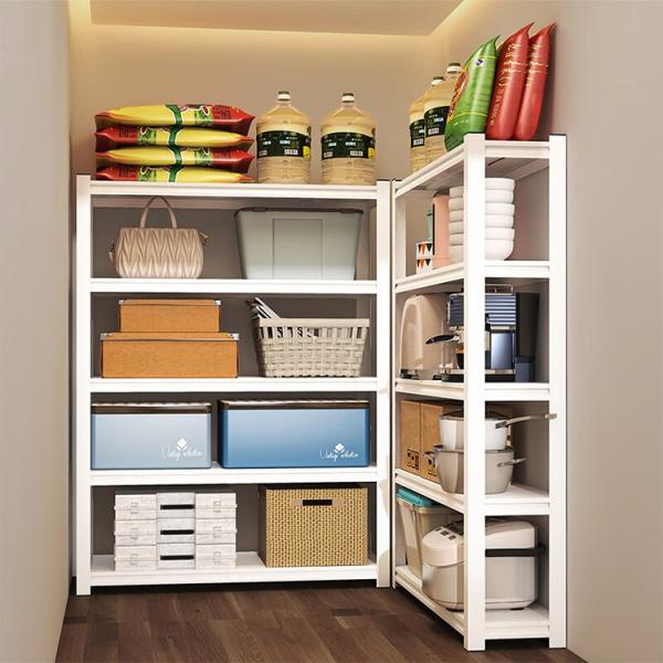 Bolted Or Boltless Type Light Duty Metal Shelving Multilayer Storage Rack For Home Office