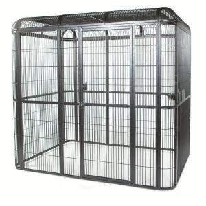 Buy cheap outdoor welded mesh parrot/birds aviary house black powder coated big aviary cage for sale product