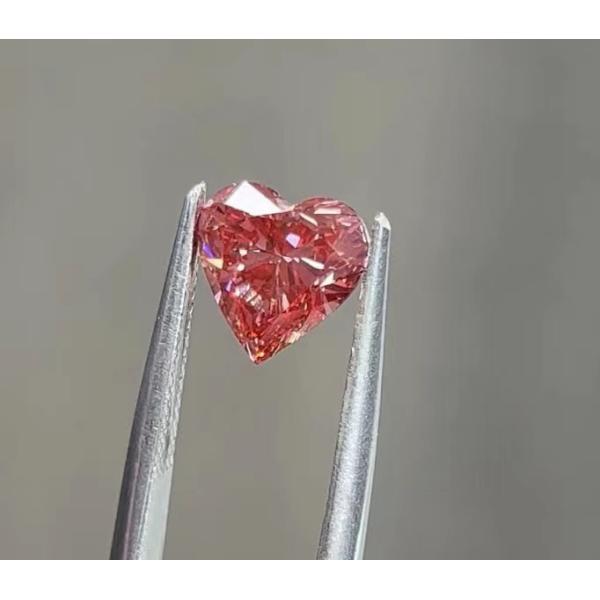 HPHT 4.23 Carat Lab Grown Pink Diamonds Customizable Heart Shape