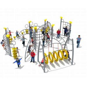 114mm Galavanized Steel Pipe Rope Climbing Net Frame Kids Park