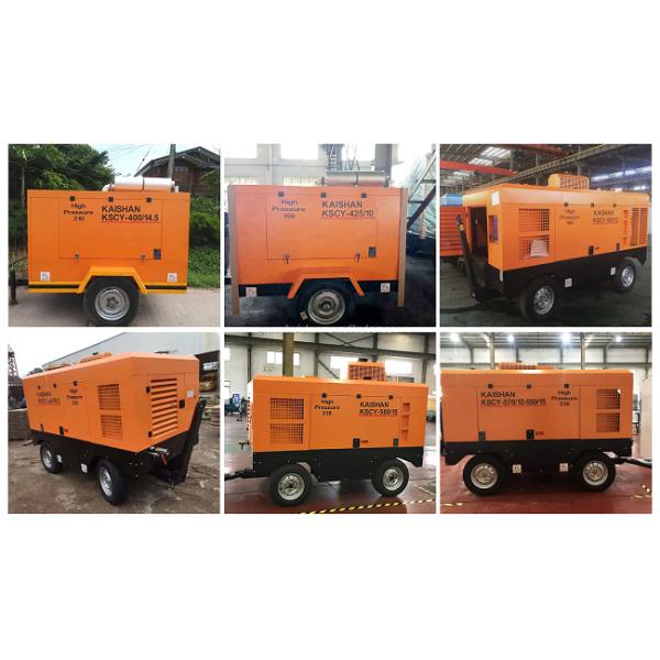 425CFM 10 Bar Portable Diesel Engine Air Compressor For Energy Mining