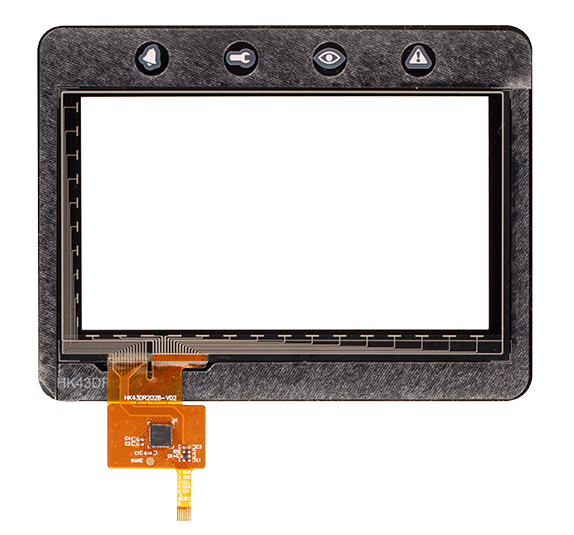 4.3 Inch G + G Projected Capacitive Touch Screen For Tablet PC / Kiosk , 5 Point Touch