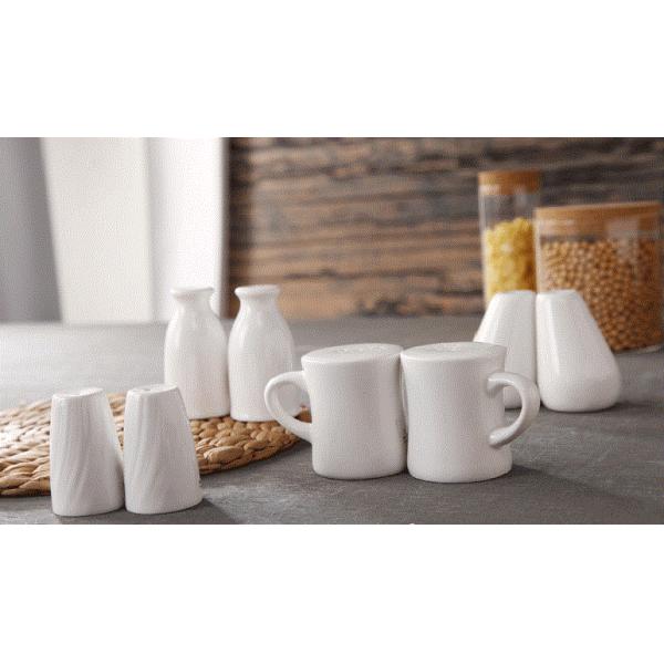 A Grade Porcelain Salt Pepper Ceramic Set Glazed Scratch Resistant
