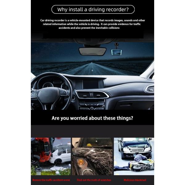 DVR Navigatior Android Carplay Android Auto 1080P WIFI Loop Record Phone APP Car Dash Cam