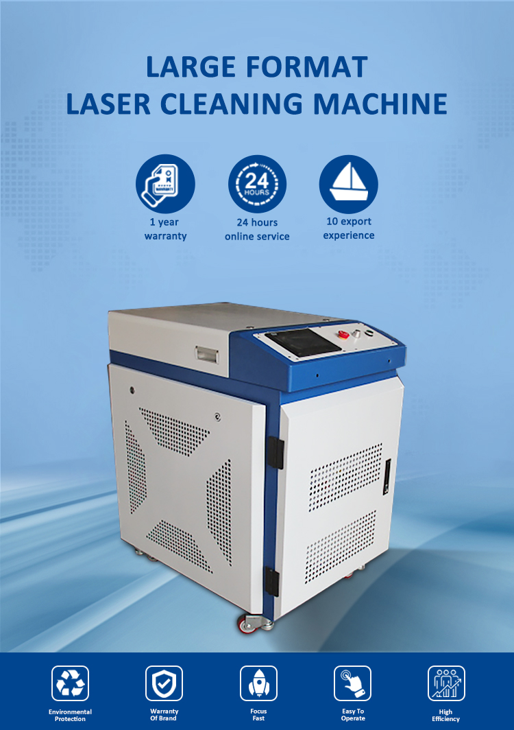 Portable 1500W 2000W Fiber CW Laser Cleaning Machine Oil Paint Rust Remove