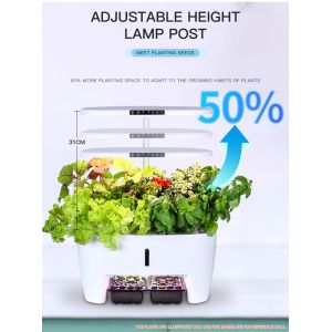 LED Lighting Hydro Planter , Intelligent Circulating Water Pump Hydroponic Pots