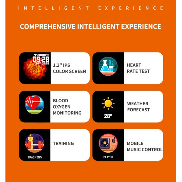 H31 Heart Rate Fitness Tracker NFC Touch Screen Silicone Watch Tape Social Sharing Smartwatch