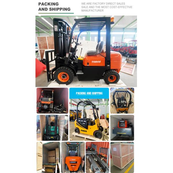 Safety 3500kg Diesel Operated Forklift With Movable Fork Simple Operation