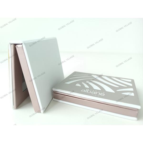 Triangle Empty Eyeshadow Palette 3 Pans CMYK Printing With Mirror