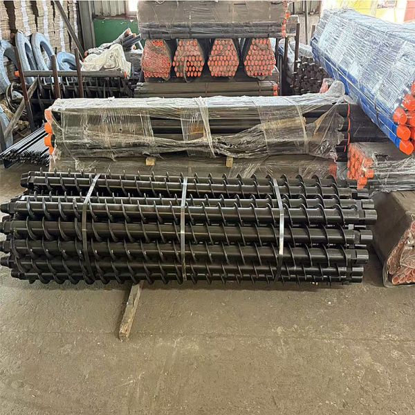 High Speed Anger Drill Pipe Single / Double Spiral Blades Threaded Drill Rod Twist Drill Pipe