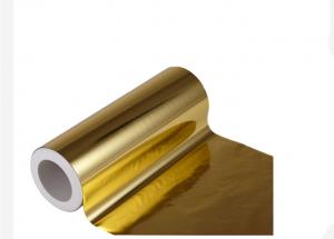 China Mirror Reflective Metalized BOPP Film Thermal Laminating Gold 1500mm on sale