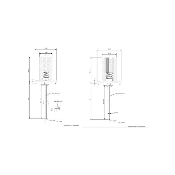 20N / 1N Long Test Probes Rigid Steel Wire IEC60884-1 For Socket Outlet