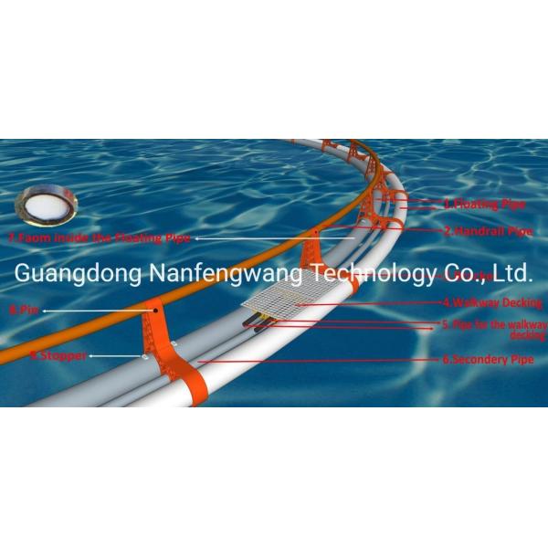 HDPE Pipe Large Plastic Fish Farming Cage Black And Yellow For Professional Fishing