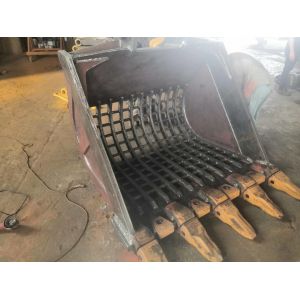 Durable Excavator Screening Bucket , Skeleton Rock Bucket Construction
