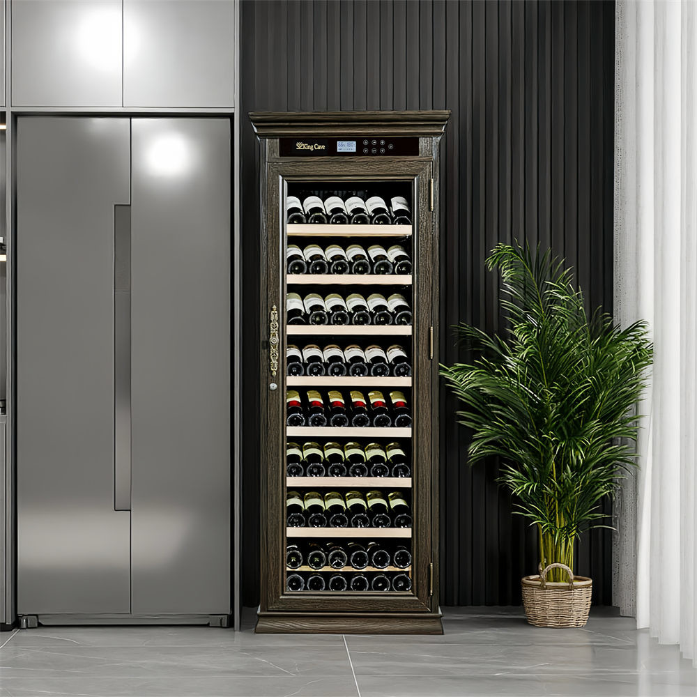 China Custom Wine Cooler Cabinet With Touch Control Panel And Locker on sale