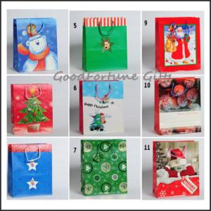 Buy cheap promotion chridtmas gift wrapping printed handbag souvenir product