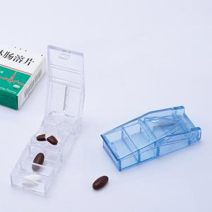 Buy cheap OEM CE Approved Plastic Pill Cutter Small Pills Box With Cutter Pill Dispenser Box product