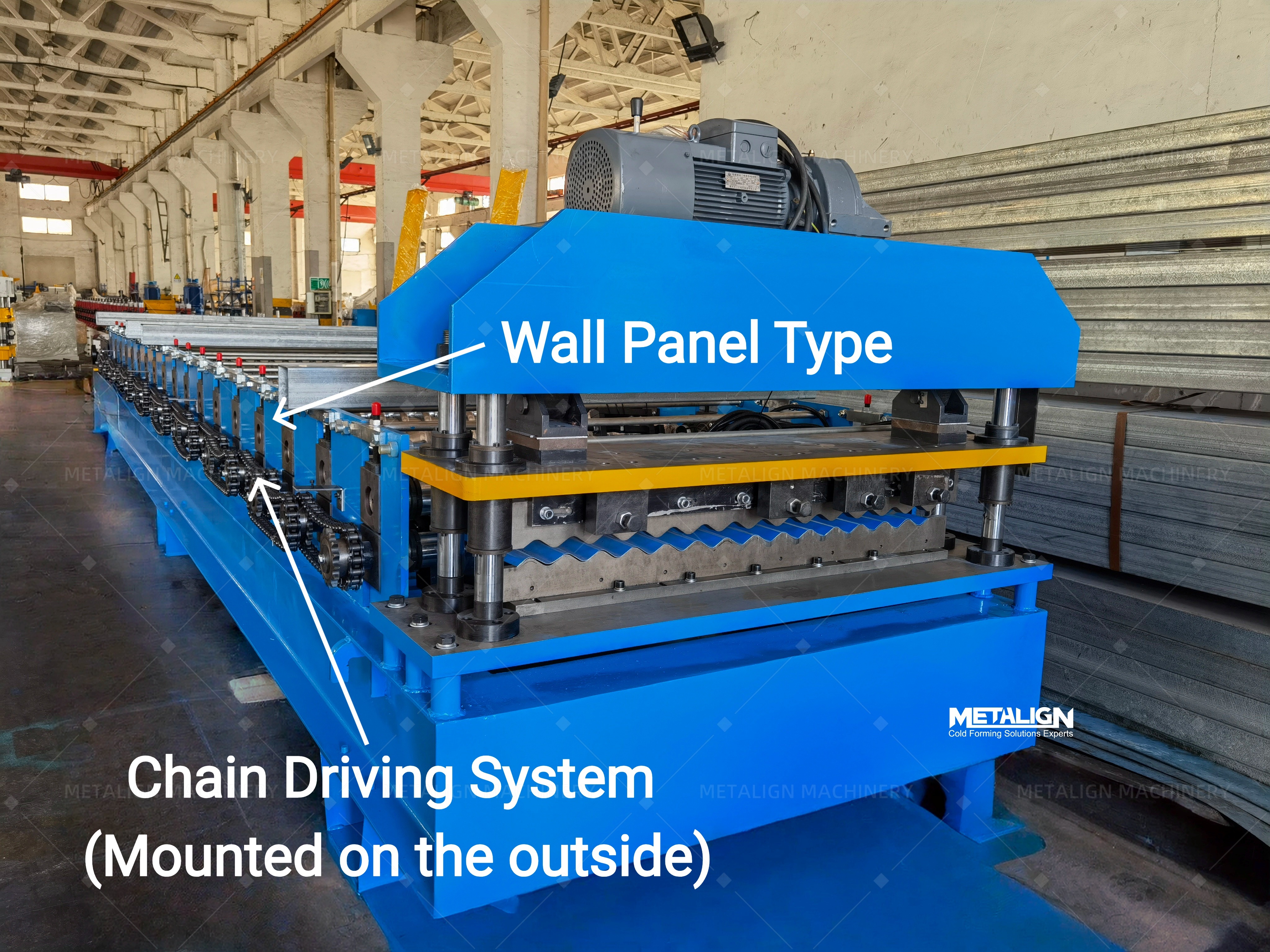 High Efficiency Rack Roll Forming Machine with 18 Forming Stations and 5.5Kw Motor Power