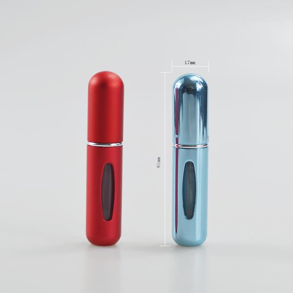 Aluminum Collar Travel Sized Mini Perfume Atomizer Spray Bottle for Refillable Travel