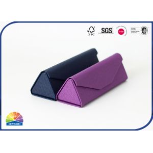 Buy cheap Triangular Collapsible Foldable Gift Box Pack Glasses Flocking Inside product