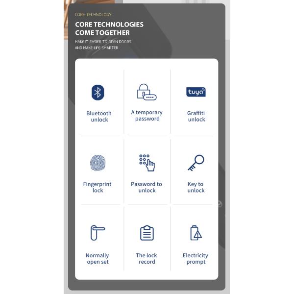 Smart Door Lock fingerprint sensor door lock smart front door locks