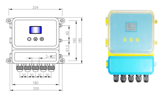 High Accuracy 20m Range Two-Wire Split Type Ultrasonic Level Meter For Industrial Corrosive Liquid Level Monitoring
