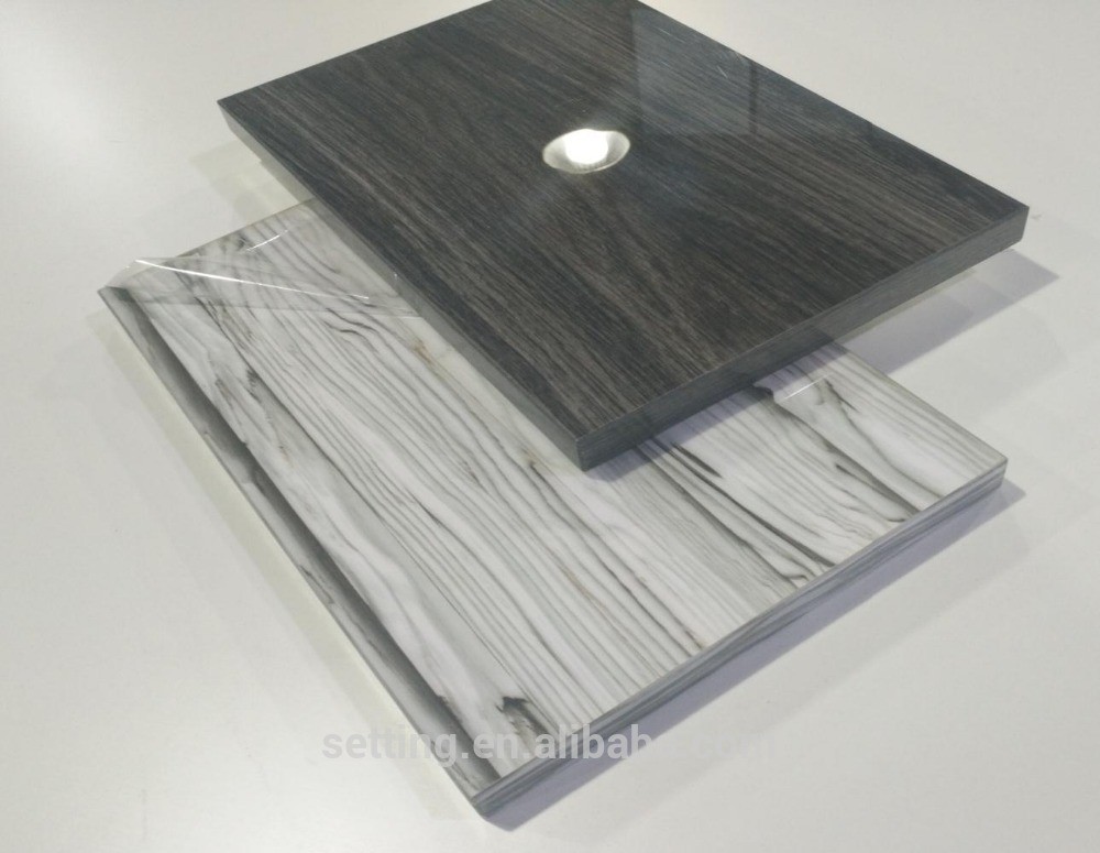 China Wardrobe Anti Scratch  6H Acrylic  Wood Grain MDF Sheets on sale