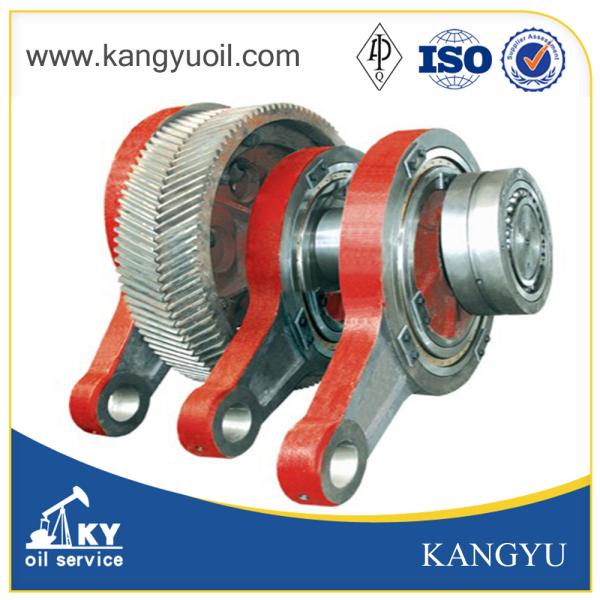 Mining machinery API casted alloy steel crankshaft used for F-1000 mud pump