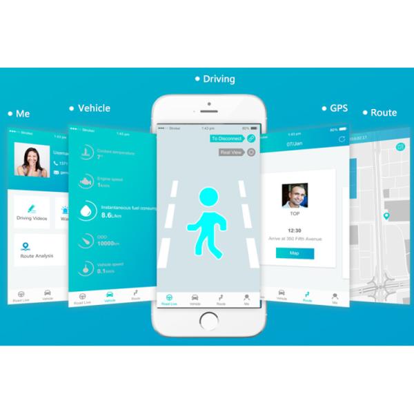 ADAS FCWS Auto DVR Camera System Lane Departure Warning 5 Functions In 1