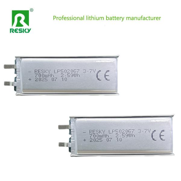 Power Lithium Battery 502065 3.7V 700mAh Rechargeable Battery Cell For Smart Watch