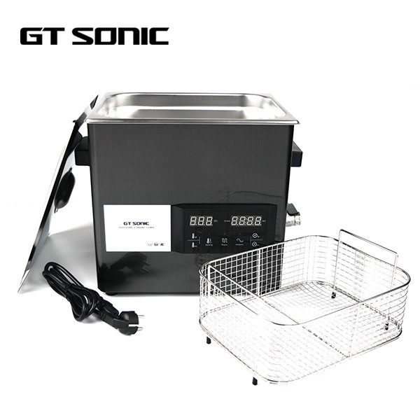 SUS304 Detachable Digital Ultrasonic Cleaner Titanium Black Mirror 200W