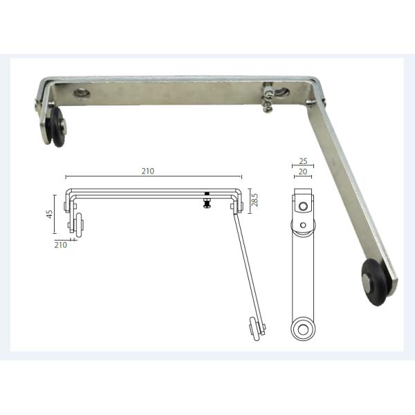 Drop Down Double Door Selector Door Accessories Steel Nickel Plated