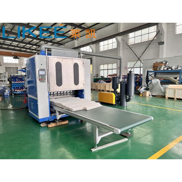 LKWP-980 Pop Up Wax Paper Folding Machine Serrated or Straight Cut-off Finished Paper Shape