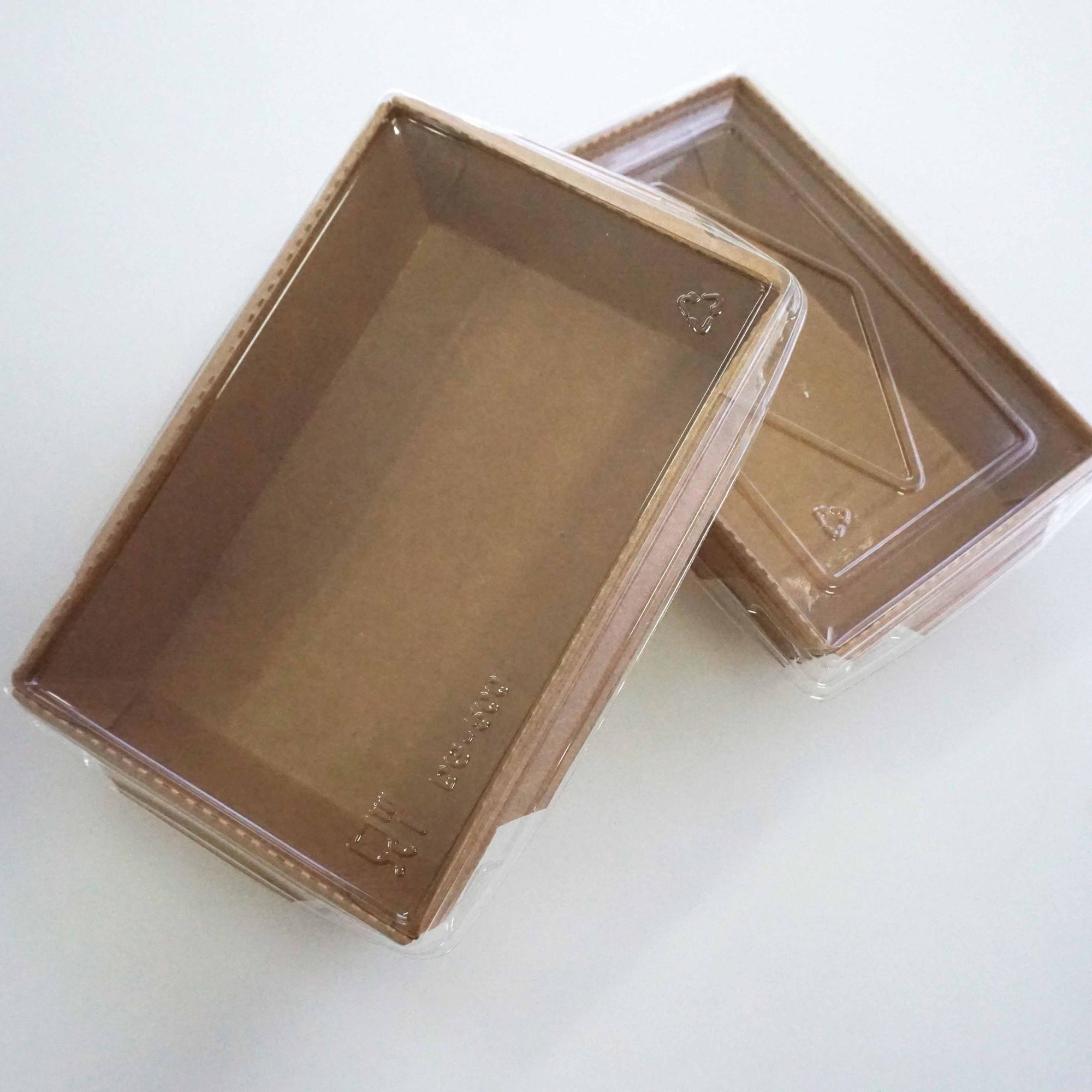 Buy cheap Disposable Biodegradable Food Container Kraft Lunch Box Rectangular 500ml - 2100ml product