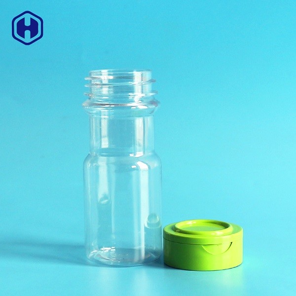 Clear Powder Spice Jar Sifter Caps Fully Air Tight Plastic Spice Bottles