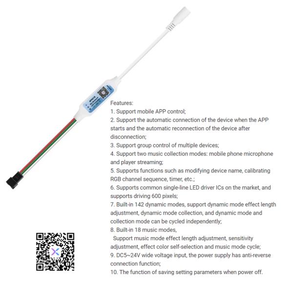 SP621E Mini LED Strip Smart Controller For WS2811 WS2812 WS2813 LED Strip