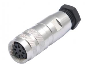 Buy cheap Electric Cable 8 pin straight angle threaded coupling infrastructure Waterproof Cable Connector product