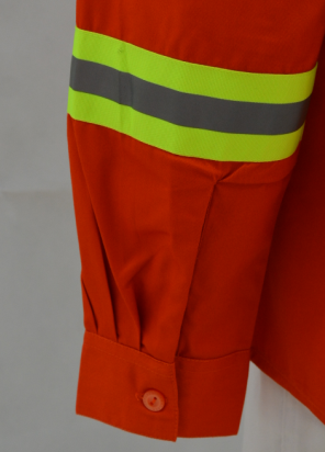 High Visibility Custom Work Shirts XS-3XL Size With Detailed Sleeve Band