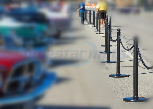 Custom Traffic Use Coloured PE Plastic Coated Chain Link For Airport / Station