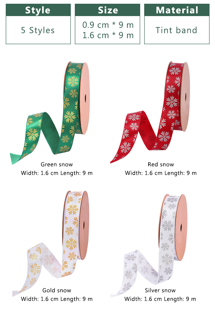 Custom gold foil printed gift polyester satin ribbon with logo