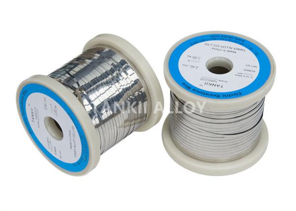 Customized Size Nicr Alloy Bright Flat Ribbon / Flat Wire Ni80Cr20 Material