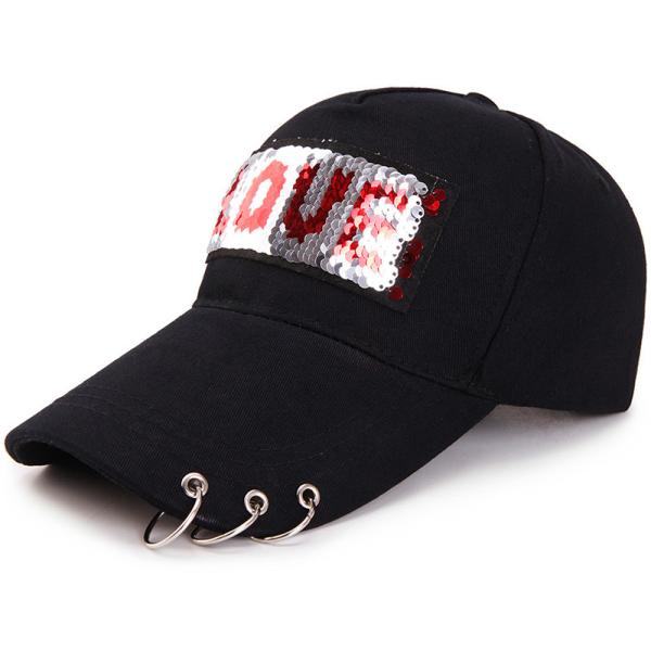 High Quality New Fashion Casual Hip-hop rivets Sport Cap Custom Unisex Ponytail trucker hat color:dark blue size:adult