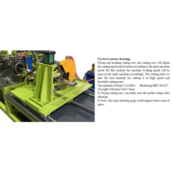 Oval Pipe Profile Rolling Forming Machine Interlocked Type 80mm