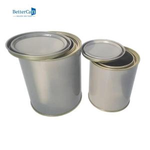China Custom Empty Paint Tins 1 Litre Round Automotive Paint Cans With Tight Triple Lid on sale