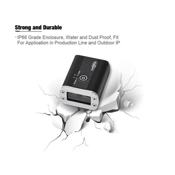 RS232 IP68 Data Matrix Fixed Mount Barcode Scanner With Aviation Plug